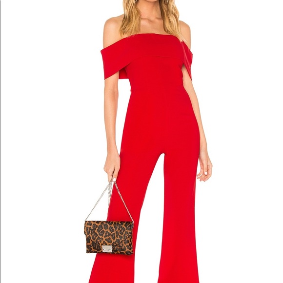 Red jumpsuit revolve - Picture 1 of 4